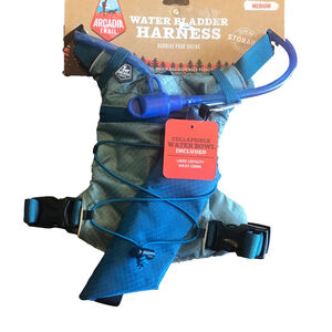 NWT Arcadia Trail Water Bladder Harness & Bowl Set | Teal | XXL M S